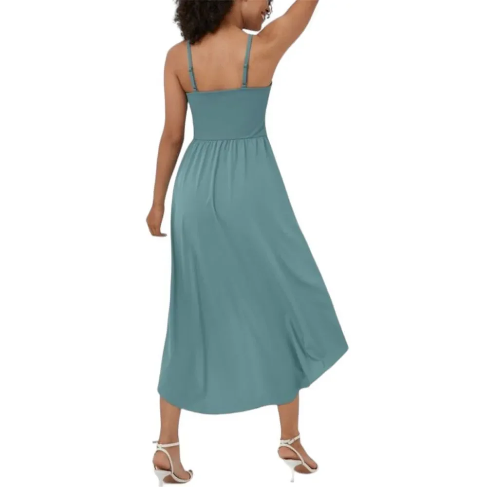 Halara Breezeful Backless High Low 2-Piece Side Pocket Flowy Midi Quick Dry Casu - Picture 2 of 9